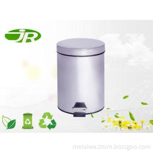Office Matt Round Foot Operated Bin Steel Bin With Lid 5 Li